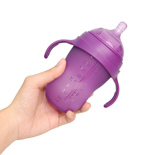Silicone baby bottle with handle (250mL)