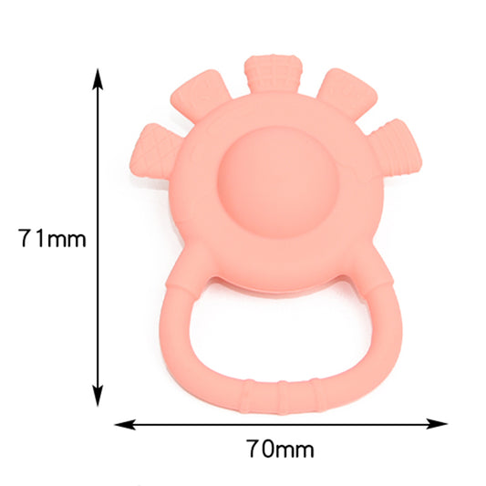 5 Petal Silicone Flower Rattle Toy