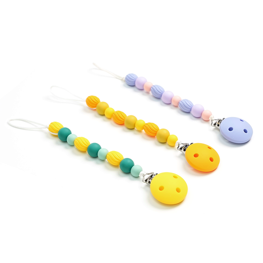 Silicone Beaded Pacifier Clip (Style E)