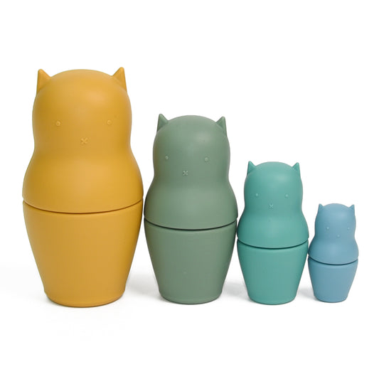 Silicone Matryoshka Doll Toy Cat Design