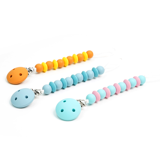 Silicone Beaded Pacifier Clip (Style A)