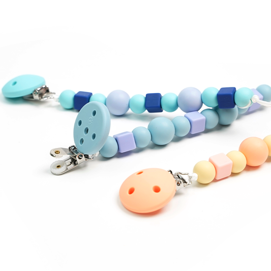 Silicone Beaded Pacifier Clip (Style F)