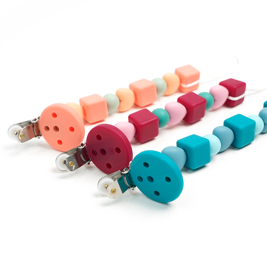 Silicone Beaded Pacifier Clip (Style C)