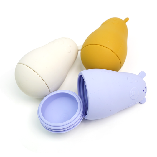 Silicone Animal Tumbler Bath Toy Bear Design