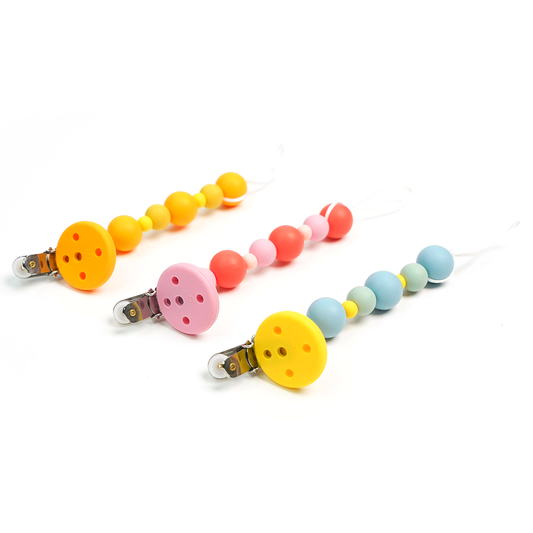 Silicone Beaded Pacifier Clip (Style B)