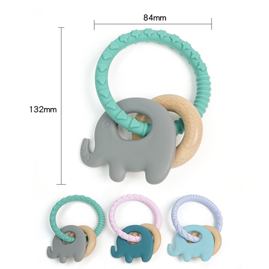 Wood Ring-Elephant Teether