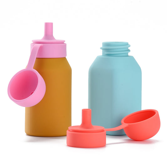 Silicone School Sippy Bottle with Lid
