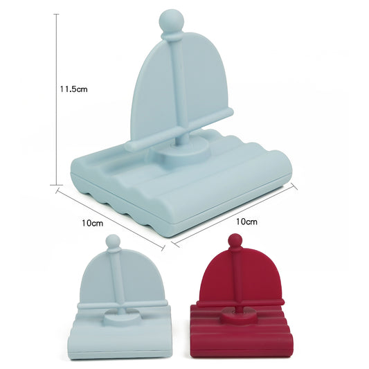 Silicone Bath Toy Bamboo Raft Design
