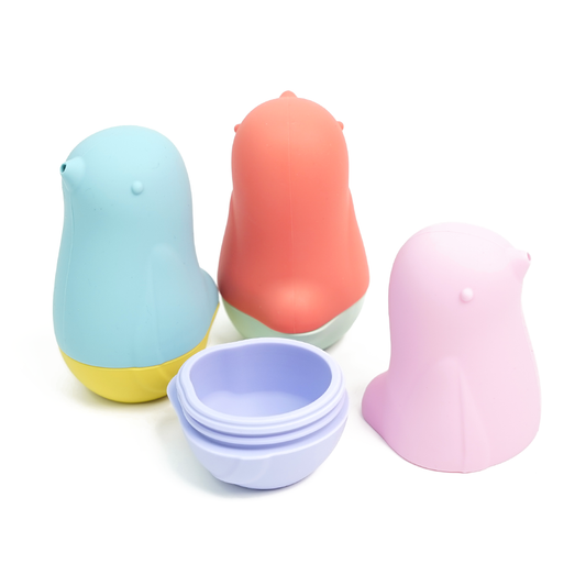Silicone Animal Tumbler Bath Toy Bird Design