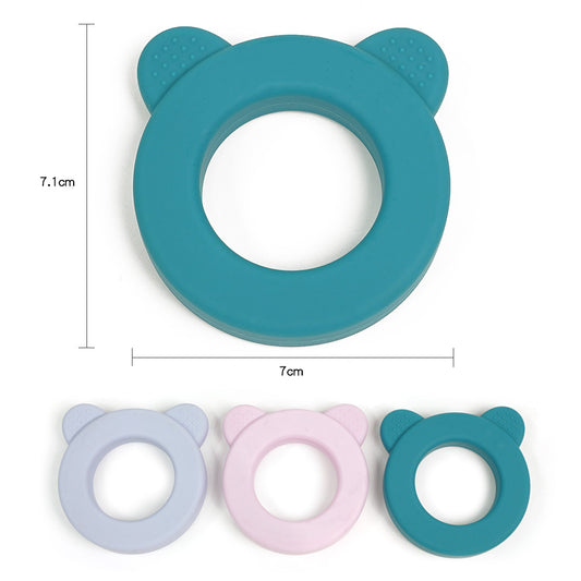 Silicone Bear Rattle Ring for Babies