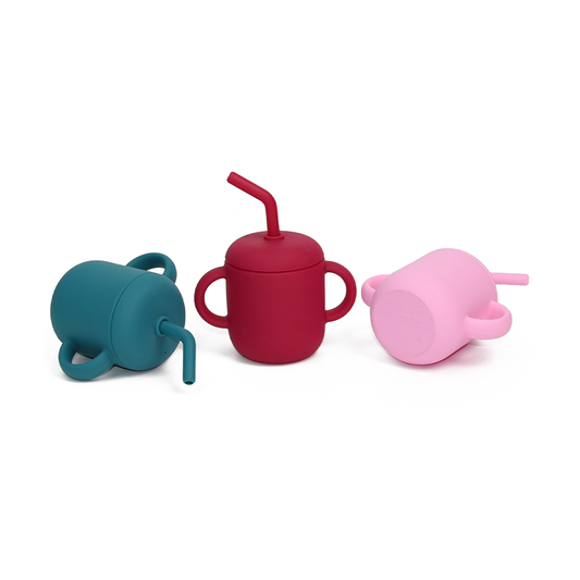 Silicone Kids Water Cup With Straw (180mL)