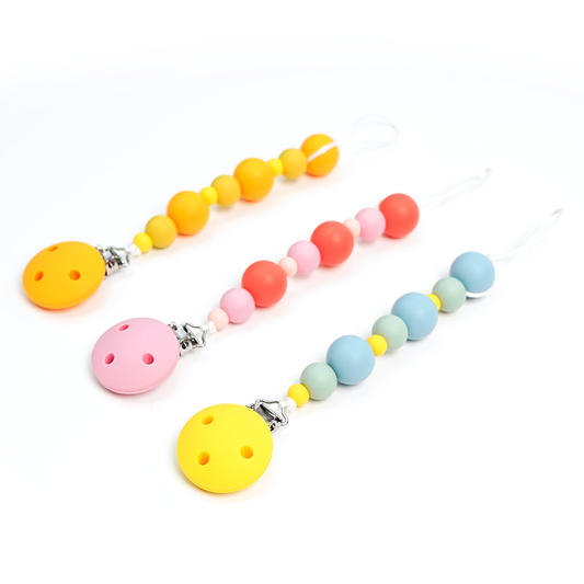 Silicone Beaded Pacifier Clip (Style B)