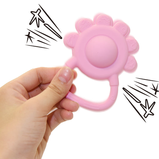 6 Petal Silicone Flower Rattle Toy