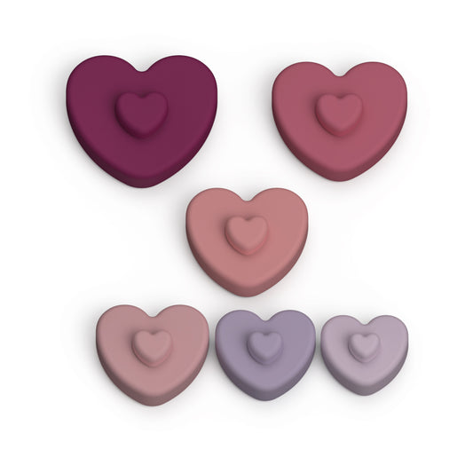 Silicone Heart-Shaped Building Blocks (Big)