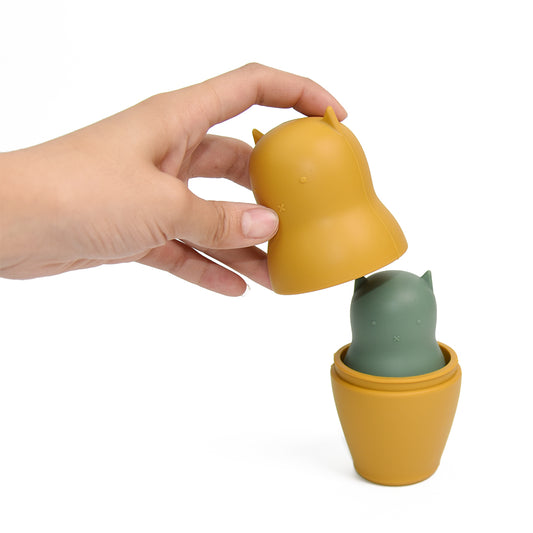 Silicone Matryoshka Doll Toy Cat Design