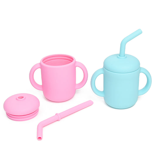Silicone Baby Drinking Cup With Straw (120mL)