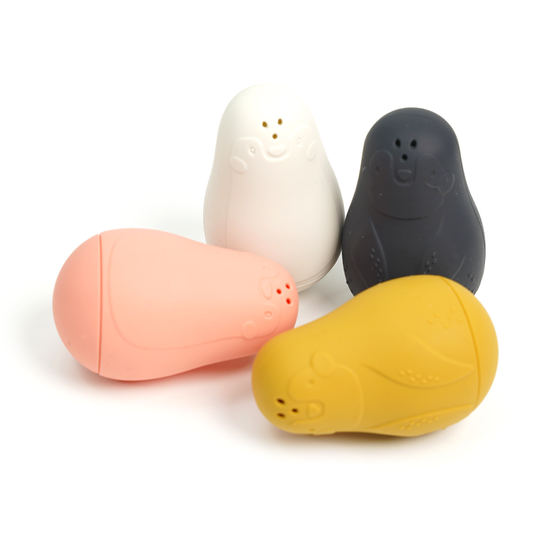 Silicone Animal Tumbler Bath Toy Penguin Design (2 pack)