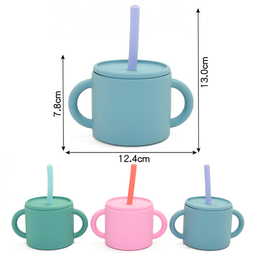 Silicone Training Cup + Straw (160mL)