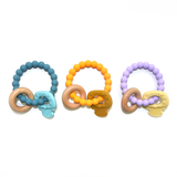Key-Wood Teether with Beads Ring