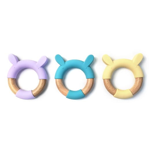 Bunny-shaped Silicone Wood Teether