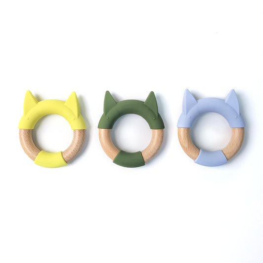 Cat-shaped Silicone Wood Teether
