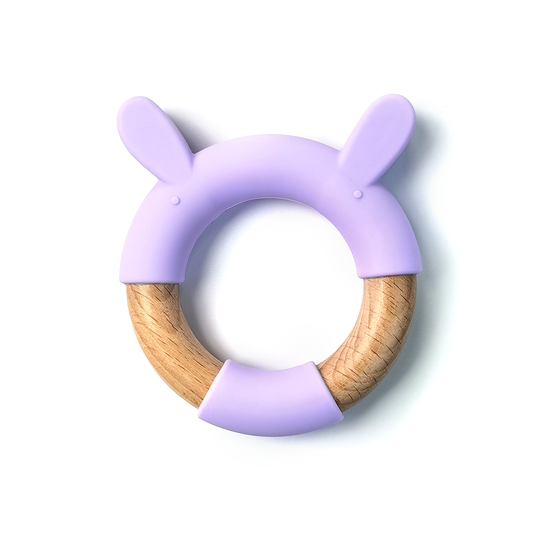 Bunny-shaped Silicone Wood Teether