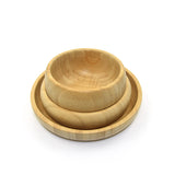 Bamboo Bowl with Suction Base