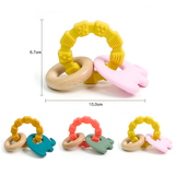 Elephant-Wood Teether with Teething Ring