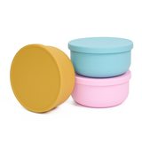 Silicone Baby Feeding Bowl with Lid (400mL)