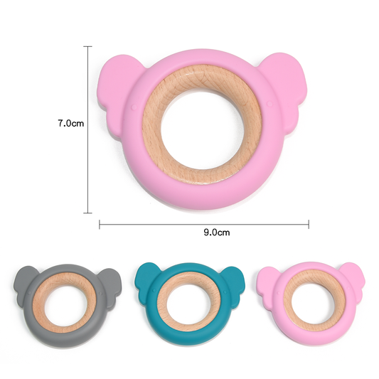 Koala-shaped Silicone Wood Teether