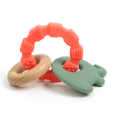 Elephant-Wood Teether with Teething Ring