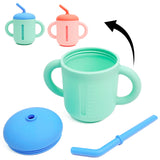 Leak-Proof Silicone Baby Straw Cup