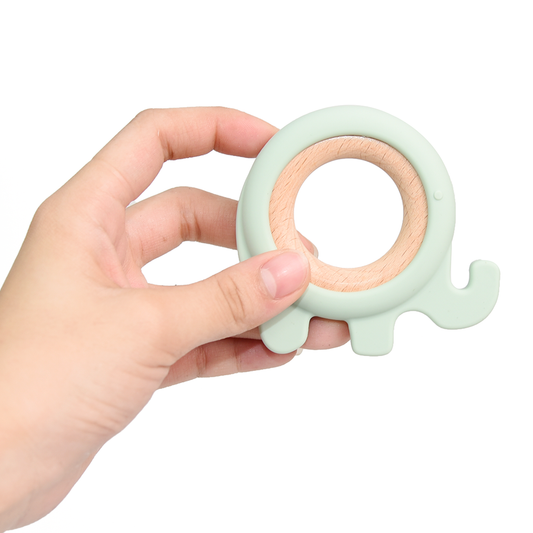 Animal-Shaped Silicone Wood Teether