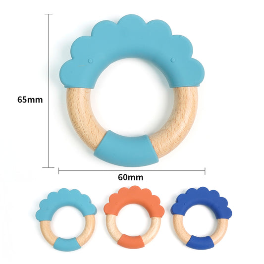 Lion-shaped Silicone Wood Teether