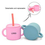 Silicone Training Cup + Straw