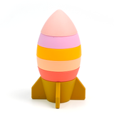 Rocket Shaped Silicone Stacking Toy