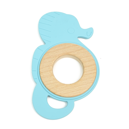 Sea Horse Silicone Wood Teether