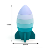 Rocket Shaped Silicone Stacking Toy