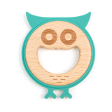 Owl Wood Silicone Teether