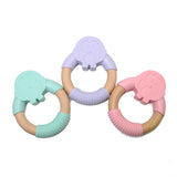 Owl Silicone Wood Teether