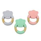 Elephant Silicone Wood Teether