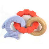 Fish-Wood Teether with Teething Ring