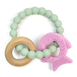 Fish-Wood Teether with Beads Ring