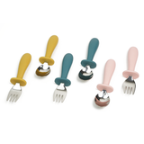 New Design Silicone Handle Baby Spoons & Forks