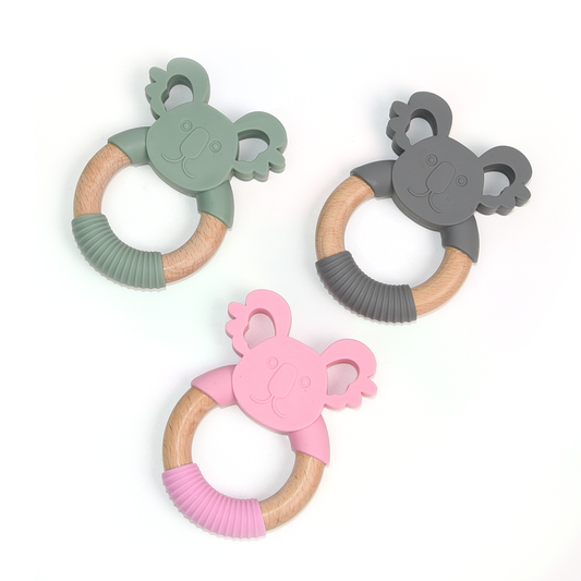 Wood Ring Silicone Koala Teether