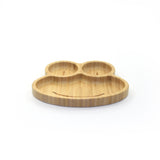 Frog Design Suction Divided Plate in Bamboo