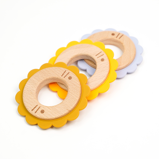 Lion Wood Silicone Teether