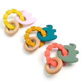 Elephant-Wood Teether with Teething Ring