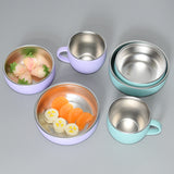 Silicone Baby Dinner Set with Removable Stainless Steel Bowl