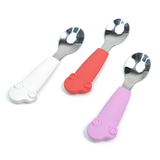 Animal-Handle Baby Spoons (Car)